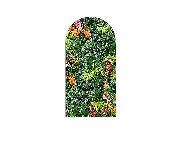 Painel Romano Veste Fácil 1,00x2,00 - Flores e Folhas 087