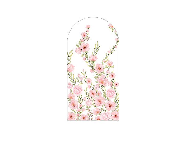 Painel Romano Veste Fácil 1,00x2,00 - Flores Cute Rosas 134