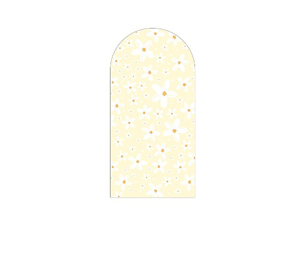 Painel Romano Veste Fácil 1,00x2,00 - Margaridas Fundo Amarelo Suave 143