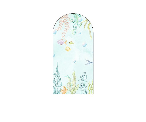 Painel De Festa Romano 1,00x2,00- Fundo do Mar Clean 014