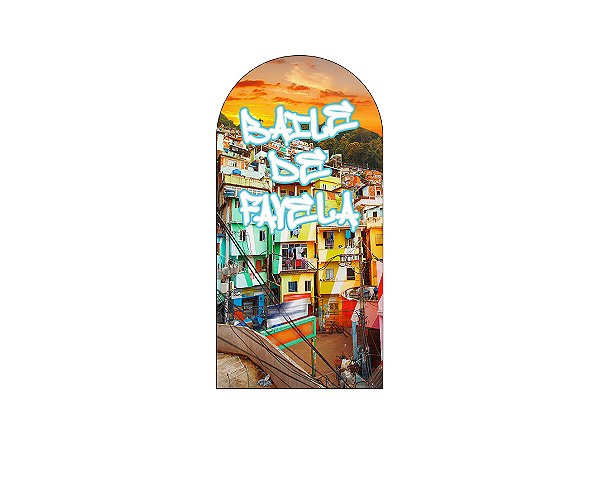 Painel De Festa Romano 1,00x2,00- Baile de Favela 003