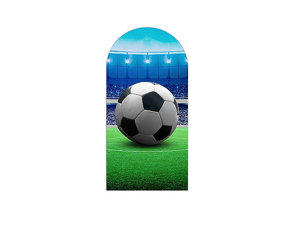 Painel De Festa Romano 1,00x2,00- Estádio e Bola de Futebol 006
