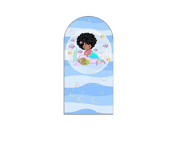 Painel Romano Veste Fácil 1,00x2,00 - Fundo do Mar Sereia Cute 011