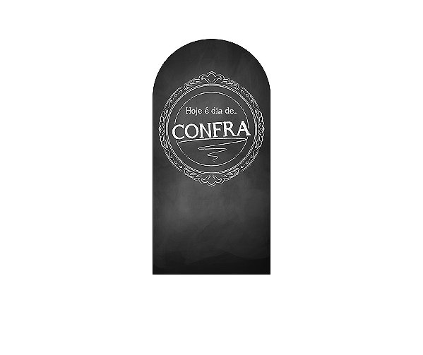 Painel Romano Veste Fácil 1,00x2,00 - Hoje é dia de Confra Chalkboard 029