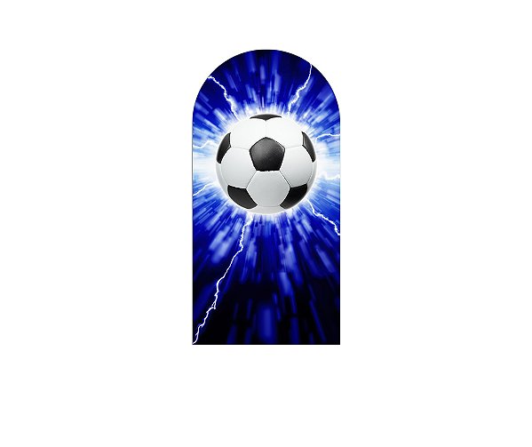 Painel Romano Veste Fácil 1,00x2,00 - Bola de Futebol Azul com Raios 025