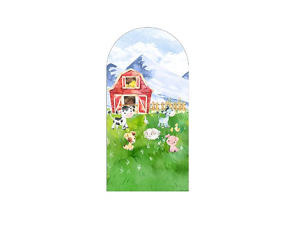 Painel Romano Veste Fácil 1,00x2,00 - Fazendinha Aquarela 007