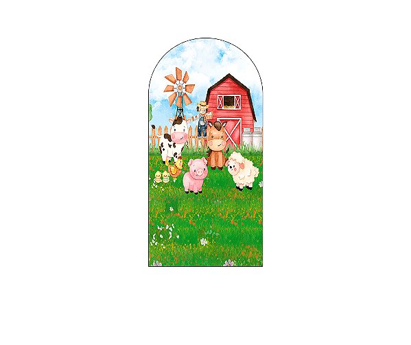 Painel Romano Veste Fácil 1,00x2,00 - Fazendinha Cute 011