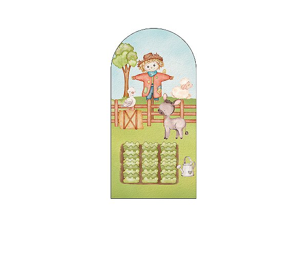Painel Romano Veste Fácil 1,00x2,00 - Fazendinha Cute Colorida 045