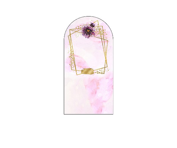 Painel Romano Veste Fácil 1,00x2,00 - Flores Roxas 011