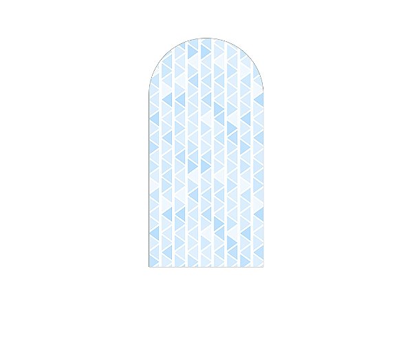 Painel Romano Veste Fácil 1,00x2,00 - Efeito Geométrico Triangulares Azul 017