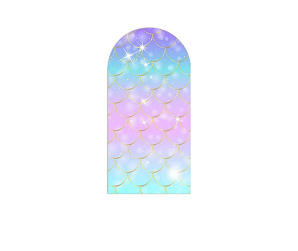 Painel Romano Veste Fácil 1,00x2,00 - Escamas de Sereia Efeito Glitter 009