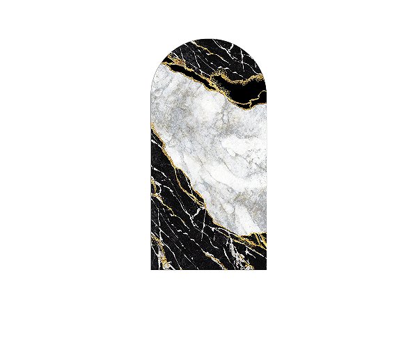 Painel Romano Veste Fácil 1,00x2,00 - Efeito Mármore Preto com Cinza 097