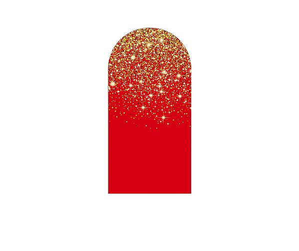 Painel Romano Veste Fácil 1,00x2,00 - Vermelho Efeito Glitter Dourado 101