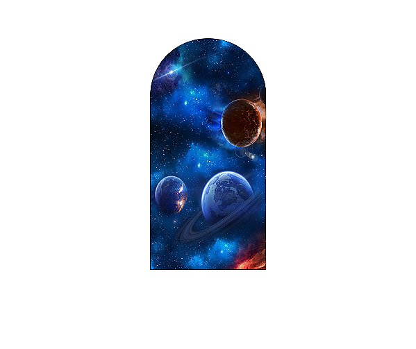 Painel Romano Veste Fácil 1,00x2,00 - Galáxia com Planetas 005