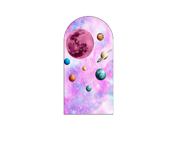 Painel Romano Veste Fácil 1,00x2,00 - Galáxia Rosa 009