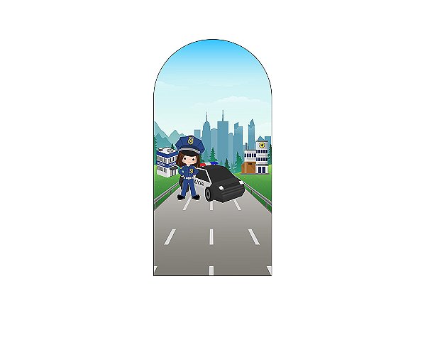 Painel Romano Veste Fácil 1,00x2,00 - Posto Policial Menina 005