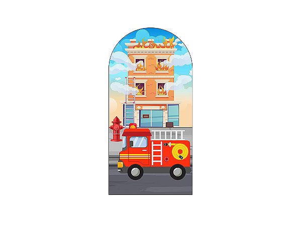Painel Romano Veste Fácil 1,00x2,00 - Caminhão de Bombeiro 008