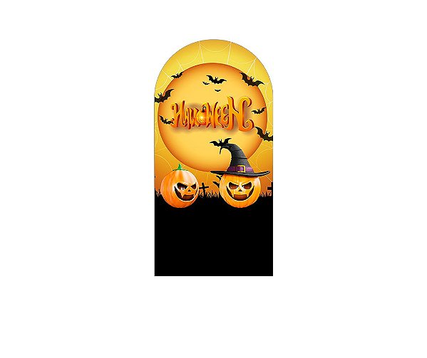 Painel Romano Veste Fácil 1,00x2,00 - Halloween Abóboras Alaranjado 007