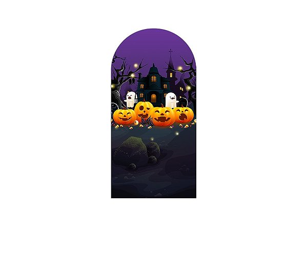 Painel Romano Veste Fácil 1,00x2,00 - Halloween Abóboras e Fantasmas 010