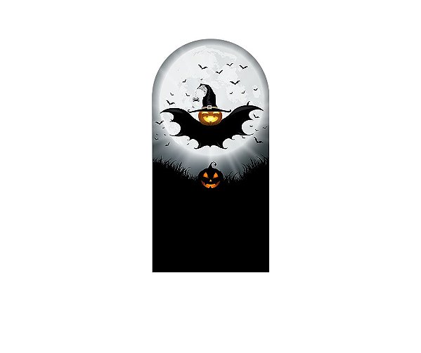 Painel Romano Veste Fácil 1,00x2,00 - Halloween Abóbora Morcego 021