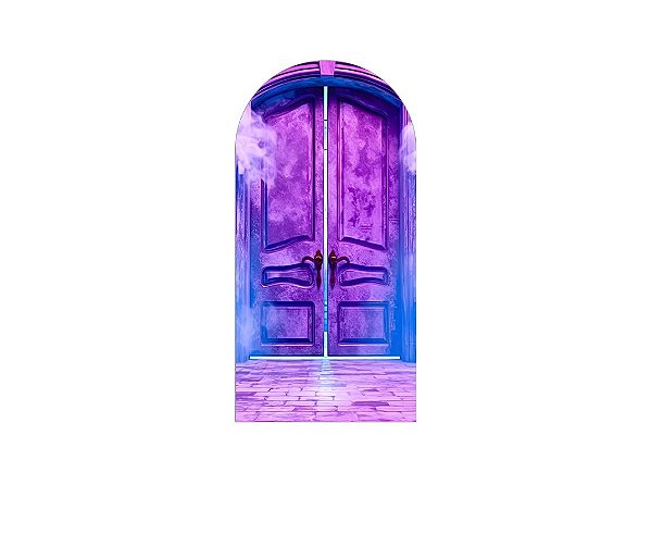 Painel Romano Veste Fácil 1,00x2,00 - Halloween Porta Azul e Roxo 031
