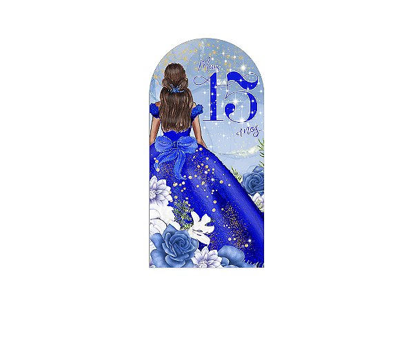 Painel Romano Veste Fácil 1,00x2,00 - 15 Anos Princesa Azul 150