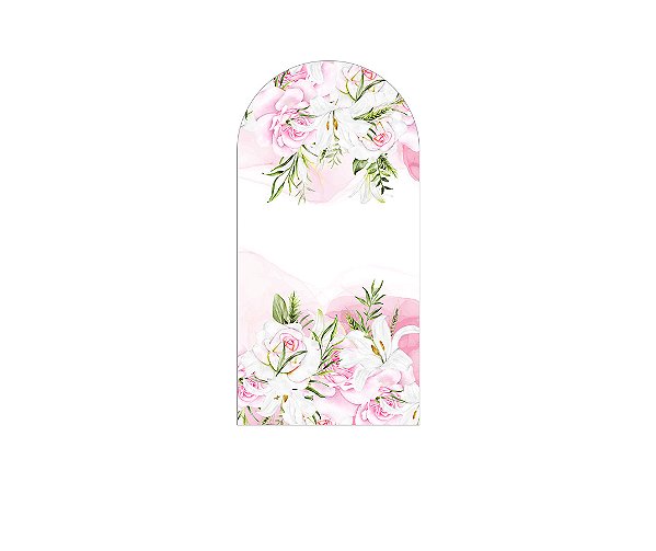 Painel Romano Veste Fácil 1,00x2,00 - Flores Rosa Aquarela 155