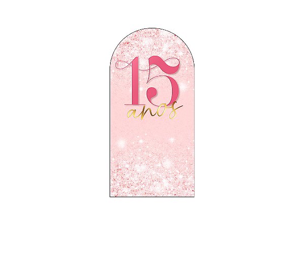 Painel Romano Veste Fácil 1,00x2,00 - 15 Anos Rosa Suave Efeito Glitter 207