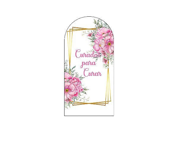 Painel Romano Veste Fácil 1,00x2,00 - Curadas Para Curar Floral Rosa 027