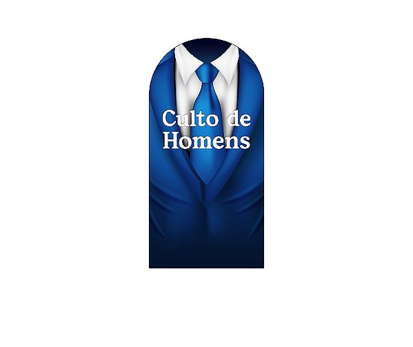 Painel Romano Veste Fácil 1,00x2,00 - Culto de Homens Terno Azul 040