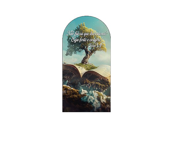 Painel Romano Veste Fácil 1,00x2,00 - Religioso Seja Forte e Corajoso 059