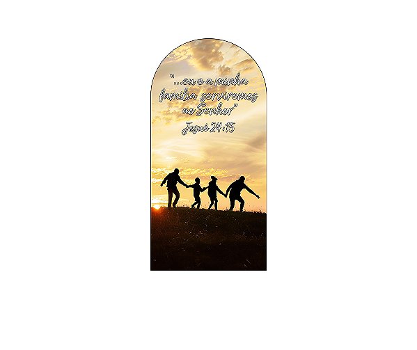 Painel Romano Veste Fácil 1,00x2,00 - Culto da Família Serviremos Ao Senhor 062