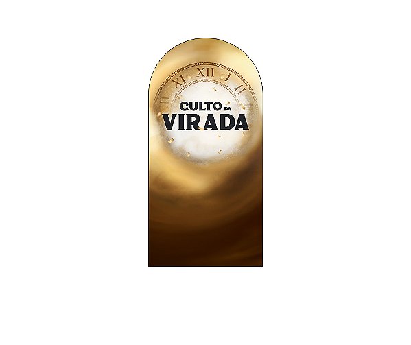 Painel Romano Veste Fácil 1,00x2,00 - Igreja Culto da Virada Dourado 070