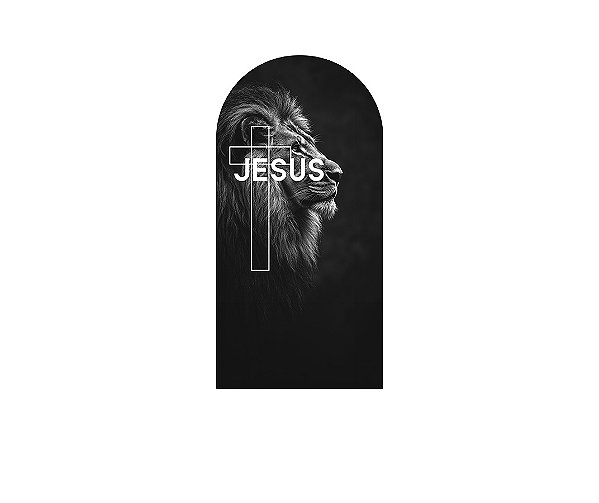 Painel Romano Veste Fácil 1,00x2,00 - Religioso Leão Cruz de Jesus 075