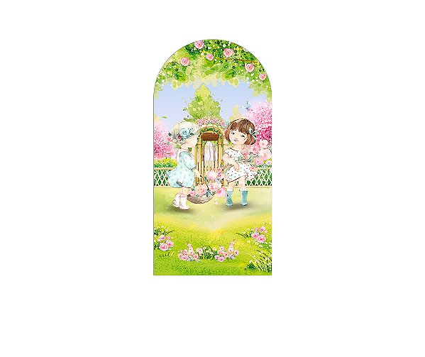 Painel Romano Veste Fácil 1,00x2,00 - Jardim de Bonecas 008