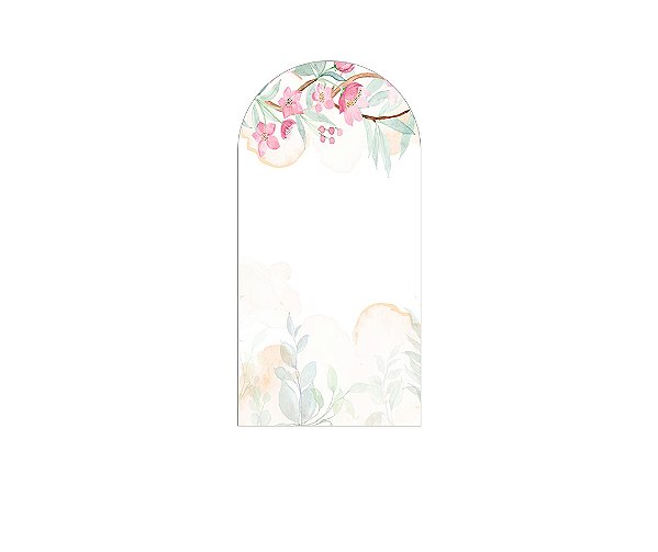 Painel Romano Veste Fácil 1,00x2,00 - Jardim Flores Aquarela 020