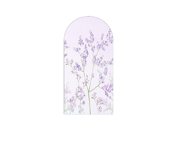 Painel Romano Veste Fácil 1,00x2,00 - Jardim Floral Lilás Suave 040