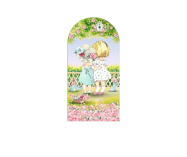 Painel Romano Veste Fácil 1,00x2,00 - Bonecas Jardim Floral 042