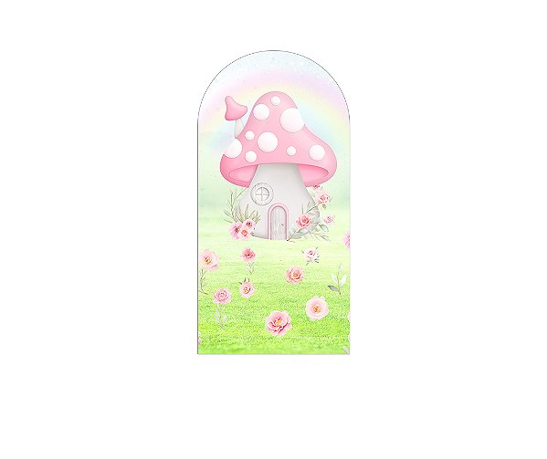 Painel Romano Veste Fácil 1,00x2,00 - Jardim de Cogumelos Cute 064