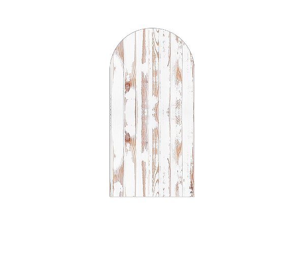 Painel Romano Veste Fácil 1,00x2,00 - Efeito Ripas de Madeira Branca Desgastada 009