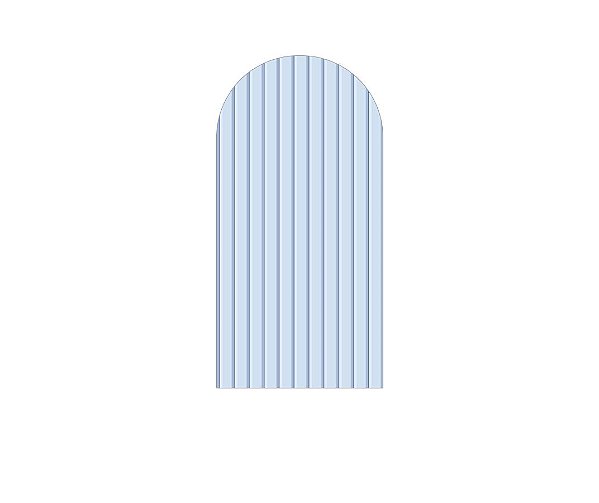 Painel Romano Veste Fácil 1,00x2,00 - Efeito Ripas de Madeira Azul 012