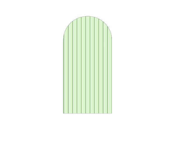Painel Romano Veste Fácil 1,00x2,00 - Efeito Ripas de Madeira Verde 015