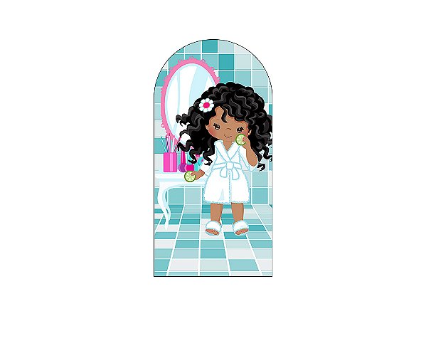 Painel Romano Veste Fácil 1,00x2,00 - Menina Cute Dia de Spa 006