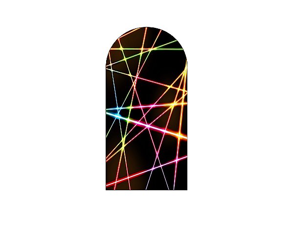 Painel Romano Veste Fácil 1,00x2,00 - Riscos Coloridos Efeito Neon 001