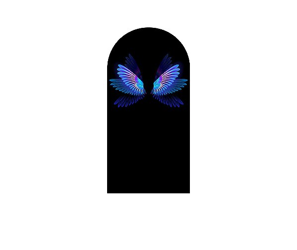 Painel Romano Veste Fácil 1,00x2,00 - Asa Azul Efeito Neon 019