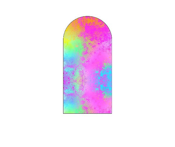 Painel Romano Veste Fácil 1,00x2,00 - Cores Vibrantes Efeito Neon 024