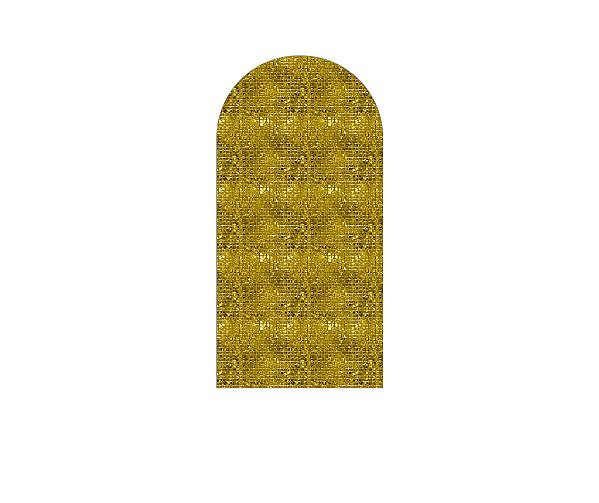 Painel Romano Veste Fácil 1,00x2,00 - Efeito Lantejoulas Quadradas Dourado 012