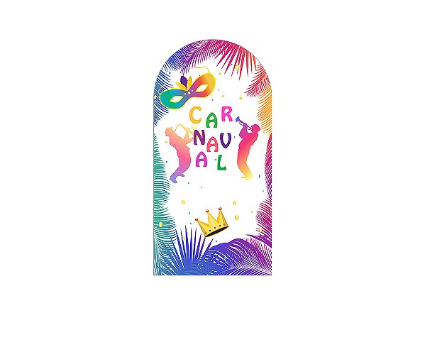 Painel Romano Veste Fácil 1,00x2,00 - Carnaval Folhagens Tropical 017