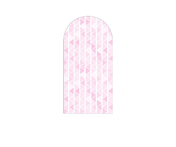 Painel De Festa Romano 1,00x2,00- Efeito Geométrico Triangulares Rosa 019