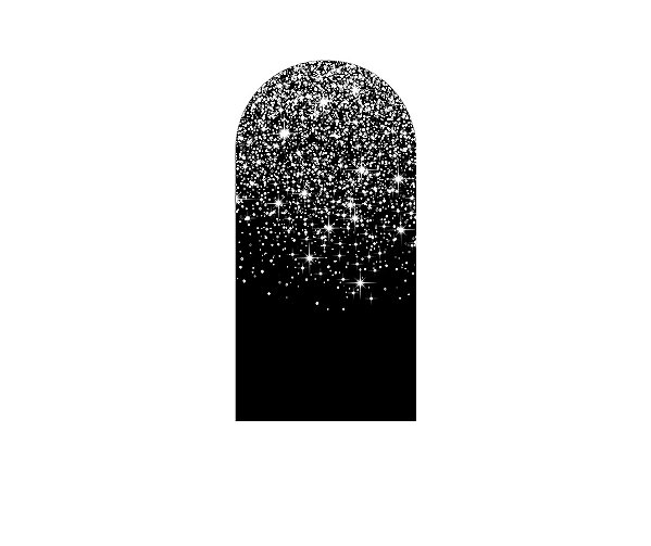 Painel De Festa Romano 1,00x2,00- Preto com Efeito Glitter Prateado 004